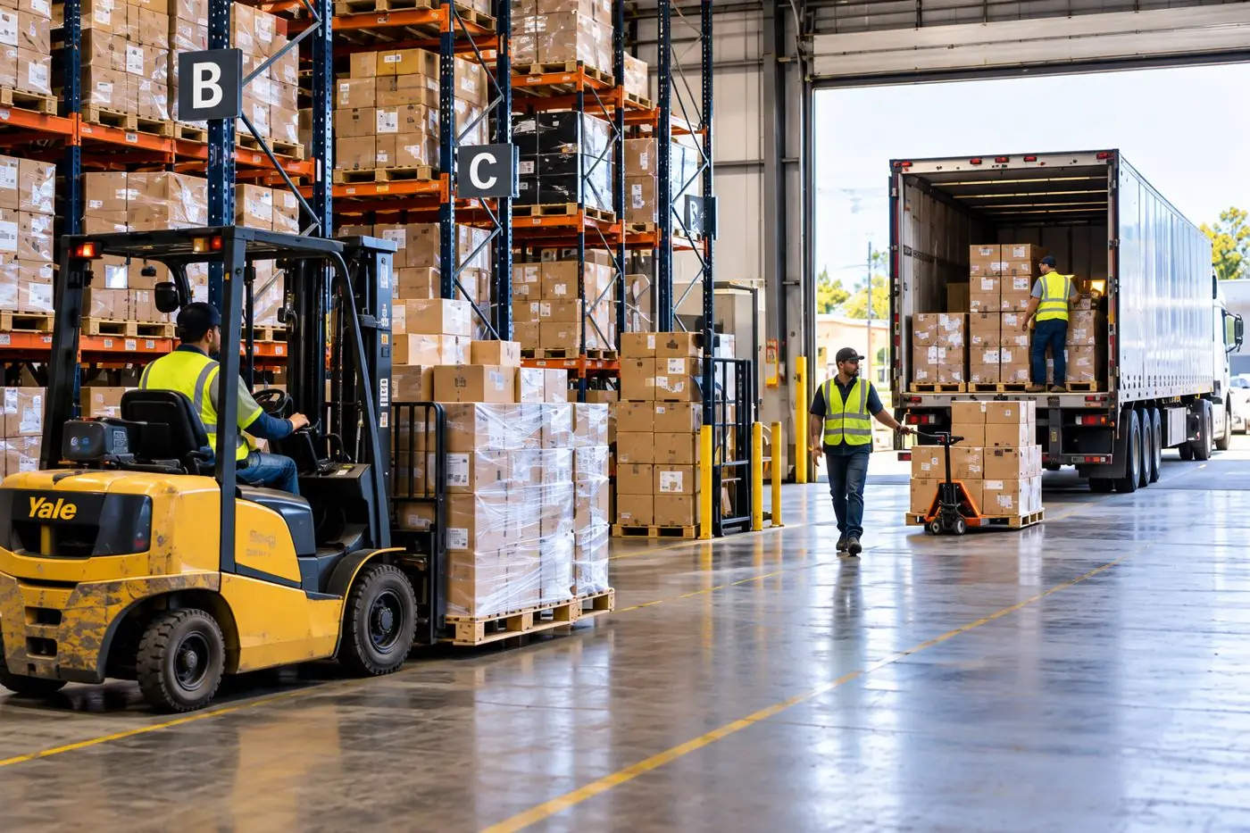 warehouse floor and loading dock